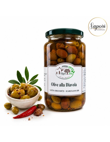 La Dispensa di Sapori Campani - Olive alla Diavola 520g