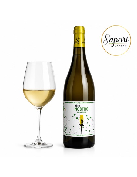 La Cantina di Sapori Campani - Vini Liquori e Distillati d'eccellenza - Vino Bianco Frizzane 750 ml