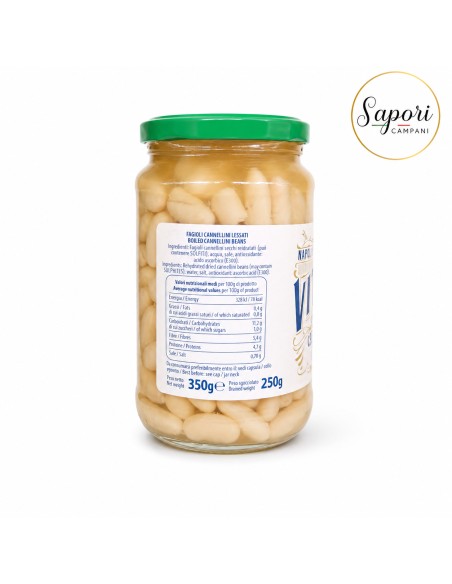 Fagioli Cannellini Lessati 350g – 12 Pezzi