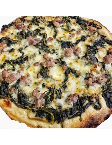 Pizza con salsiccia e friarielli del Bobb nel ruoto